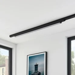 Arcchio Harlow LED-skinnelampe, sort, 109 cm, 4.000 K