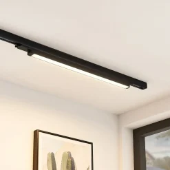 Arcchio Harlow LED-skinnelampe, sort, 69 cm, 3.000 K