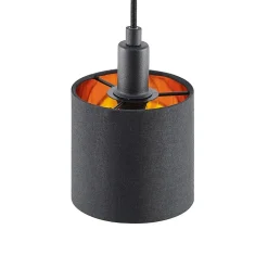 Arcchio Heleni hængelampe, skinne, sort guld 12cm