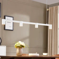 Arcchio hængelampe Brinja, hvid, 120 cm lang, 4 lyskilder, GU10