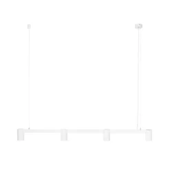 Arcchio hængelampe Brinja, hvid, 120 cm lang, 4 lyskilder, GU10