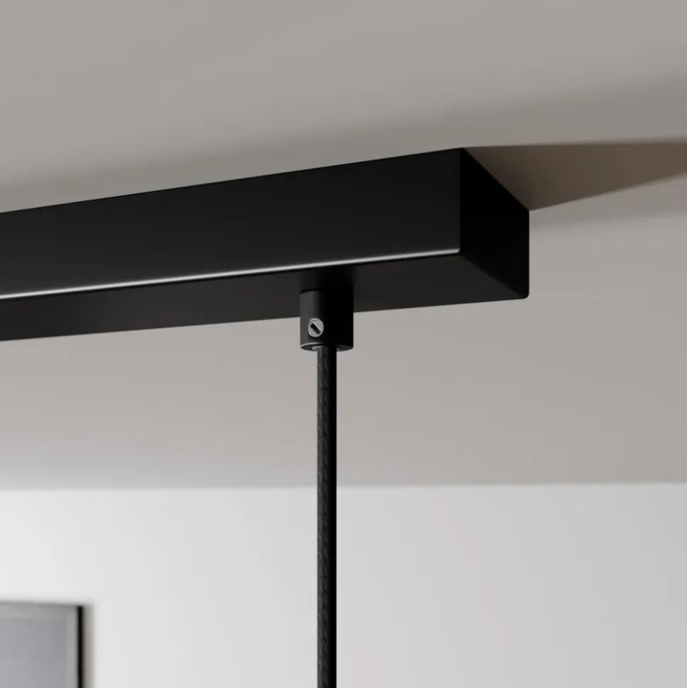 Arcchio Hængelampe Tadej, 4 lyskilder, sort-hvid, metal, E27