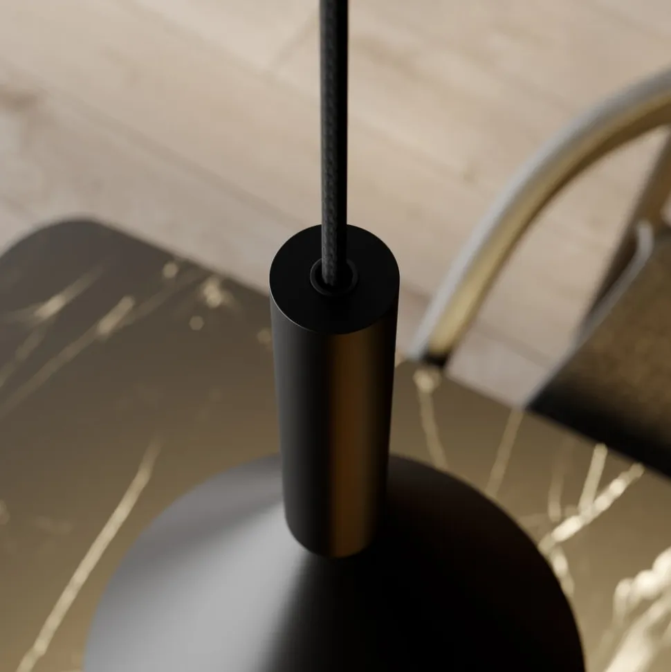 Arcchio Hængelampe Tadej, 4 lyskilder, sort-hvid, metal, E27