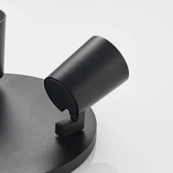 Arcchio Iavo-loftspot, rund, 3 lyskilder, sort