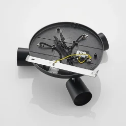 Arcchio Iavo-loftspot, rund, 3 lyskilder, sort