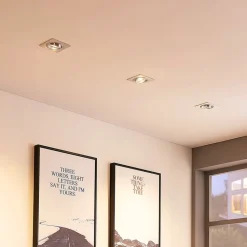 Arcchio indbygget loftspot Sophia, aluminium, kantet