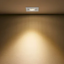 Arcchio indbygget loftspot Sophia, aluminium, kantet