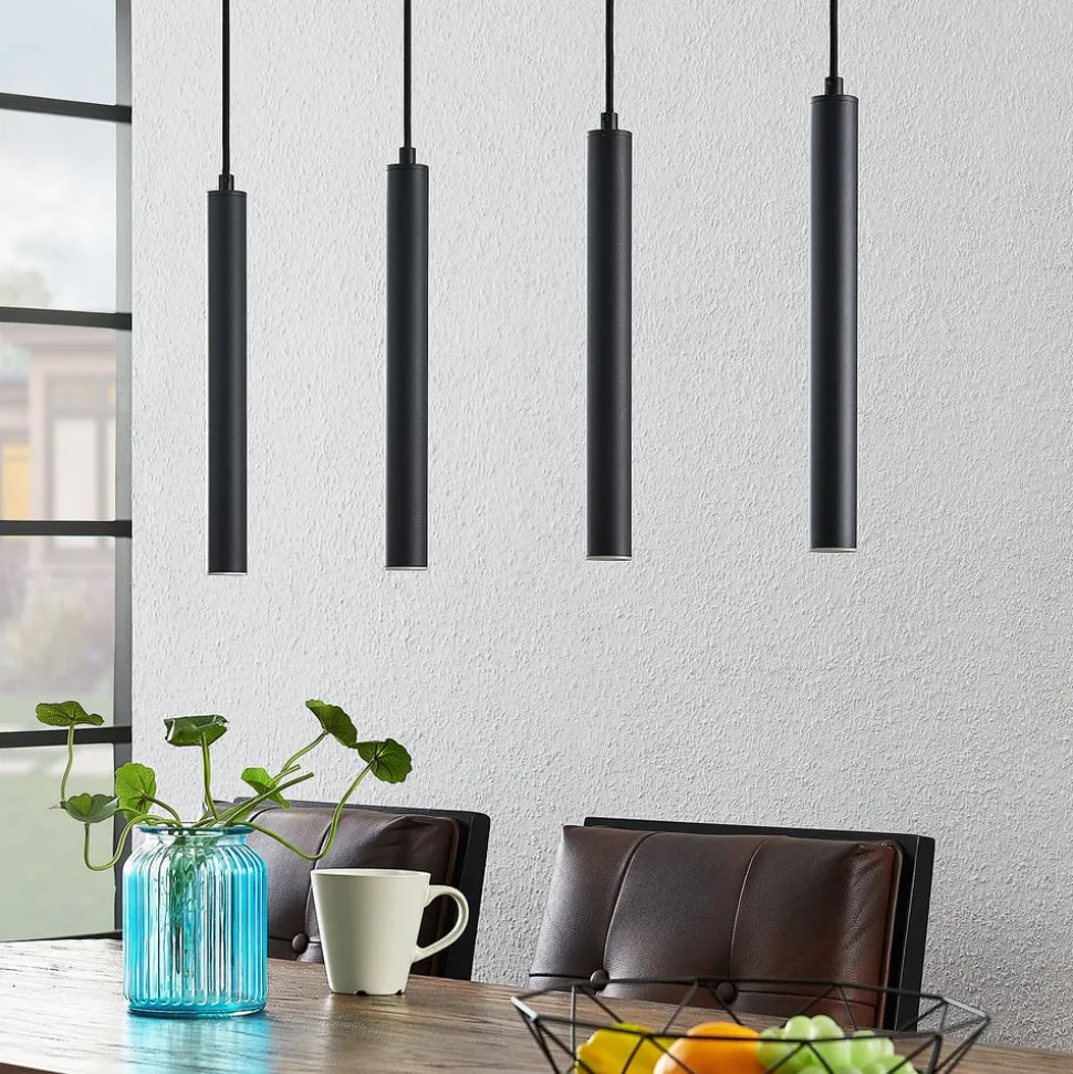 Arcchio Kammeron LED-hængelampe, sort, metal, 80 cm