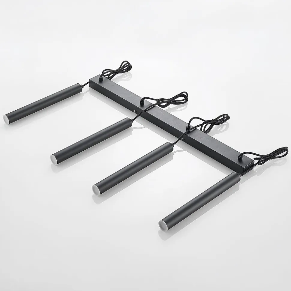 Arcchio Kammeron LED-hængelampe, sort, metal, 80 cm