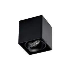 Arcchio Kubika downlight, 9 cm, sort, 1 lyskilde, metal