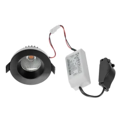 Arcchio LED-downlight Aryx, sort, 2.700K