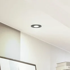 Arcchio LED-downlight Eliar rund sort CCT drejelig