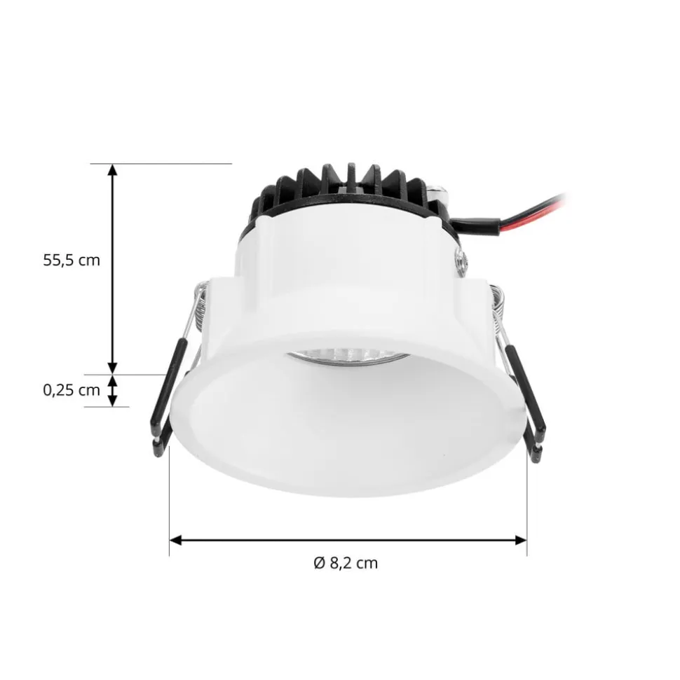 Arcchio LED-downlight Niria, hvid, 2.700K