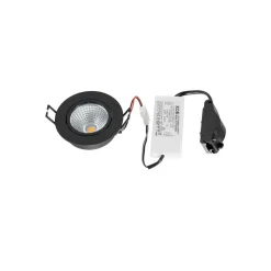 Arcchio LED-downlight Zarik sort, 3.000K