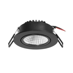 Arcchio LED-downlight Zarik sort, 3.000K