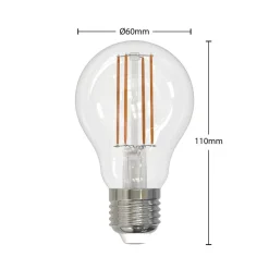 Arcchio LED-filamentpære E27 6W klar 2.700K dæmpbar