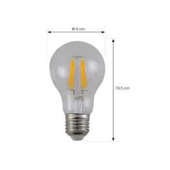 Arcchio LED-filamentpære, E27 7,2W, 4000K, klar, 1521 lm