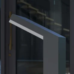 Arcchio LED-gadelampe Yolena, sensor, 100 cm, antracit