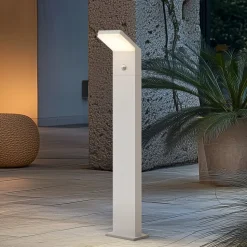 Arcchio LED-gadelampe Yolena, sensor, 100 cm, hvid, IP54
