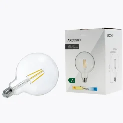 Arcchio LED-globepære, G125 E27 3,8W, 3000K, 806lm