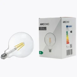 Arcchio LED-globepære, G125 E27 3,8W, 2700K, 806lm