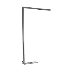 Arcchio LED-gulvlampe til kontor Jolinda, sølv, 4.000 K, sensor