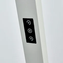 Arcchio LED-gulvlampe til kontor Jolinda, sølv, 4.000 K, sensor