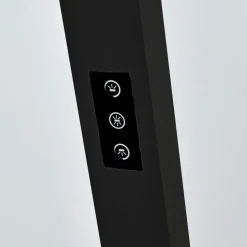 Arcchio LED-gulvlampe til kontor Jolinda, sort, 4000K, sensor