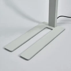 Arcchio LED-gulvlampe til kontor Jolinda, sæt med 2, sølv, 4.000 K