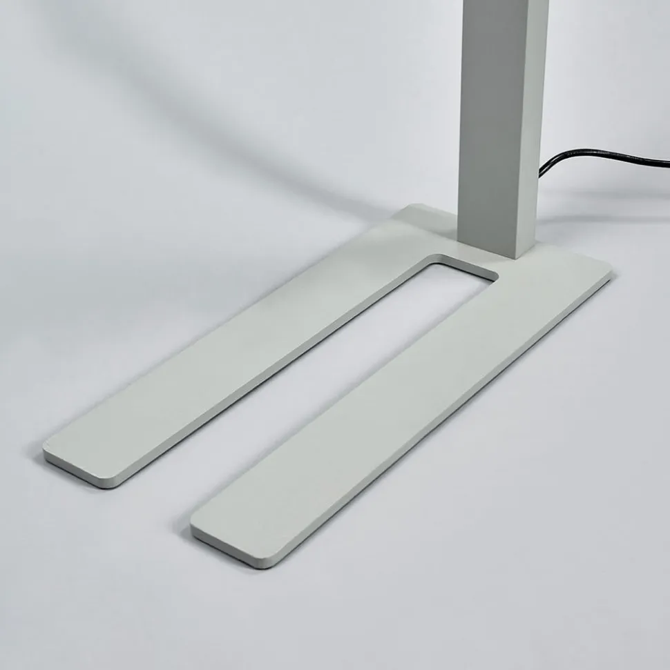 Arcchio LED-gulvlampe til kontor Jolinda, sæt med 2, sølv, 4.000 K