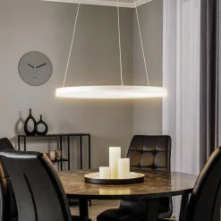 Arcchio LED-hængelampe Albiona, hvid, 1 ring, Ø 60 cm
