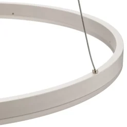 Arcchio LED-hængelampe Albiona, hvid, 1 ring, Ø 60 cm
