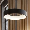 Arcchio LED-hængelampe Aleksi, Ø 45 cm, sort, metal, CCT