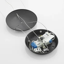 Arcchio LED-hængelampe Aleksi, Ø 45 cm, sort, metal, CCT