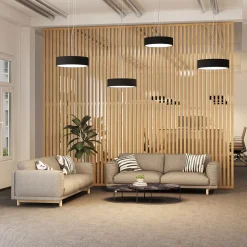 Arcchio LED-hængelampe Noabelle, sort, 40 cm, metal