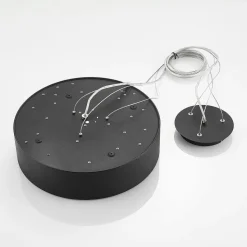 Arcchio LED-hængelampe Noabelle, sort, 40 cm, metal