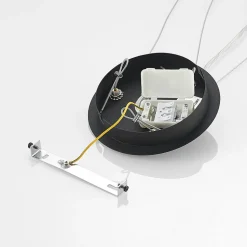 Arcchio LED-hængelampe Noabelle, sort, 40 cm, metal