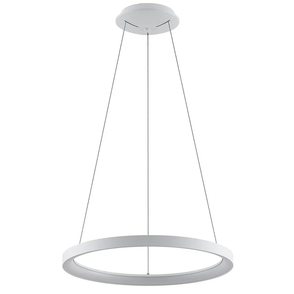 Arcchio LED-hængelampe Vivy, Ø 58 cm, hvid, metal