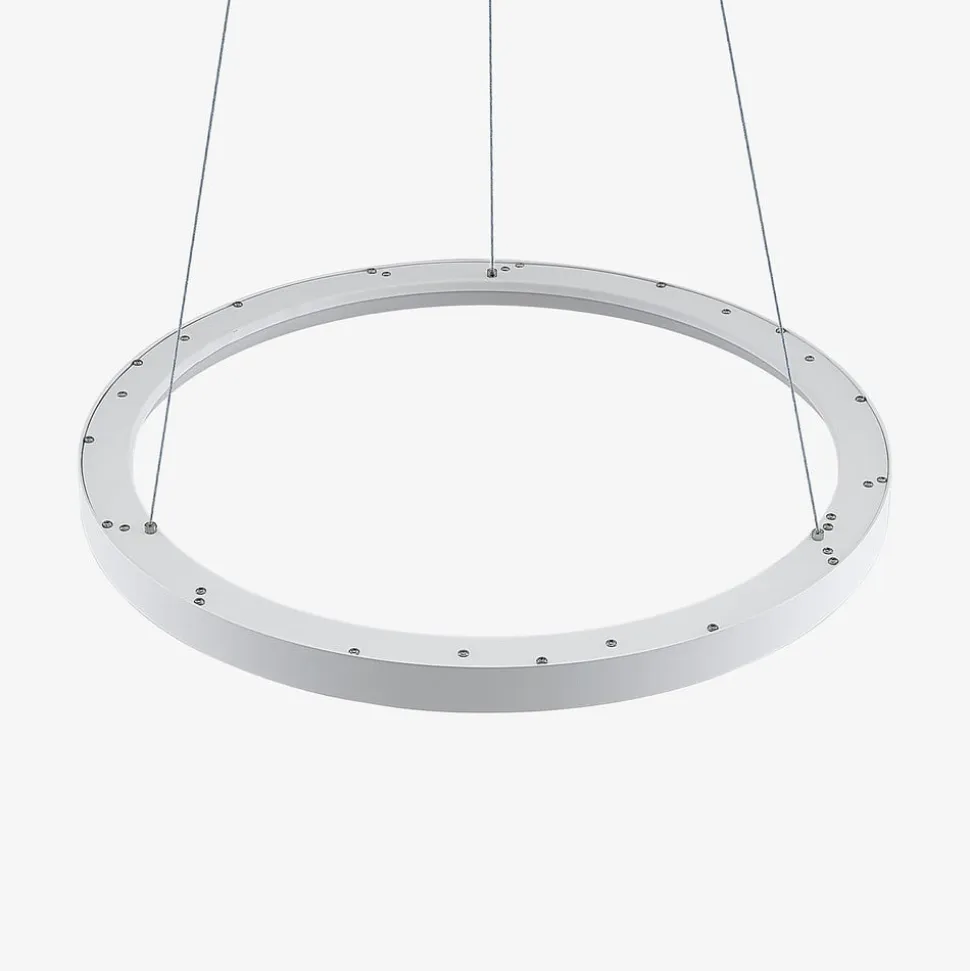 Arcchio LED-hængelampe Vivy, Ø 58 cm, hvid, metal