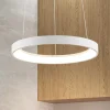 Arcchio LED-hængelampe Vivy, Ø 38 cm, hvid, metal