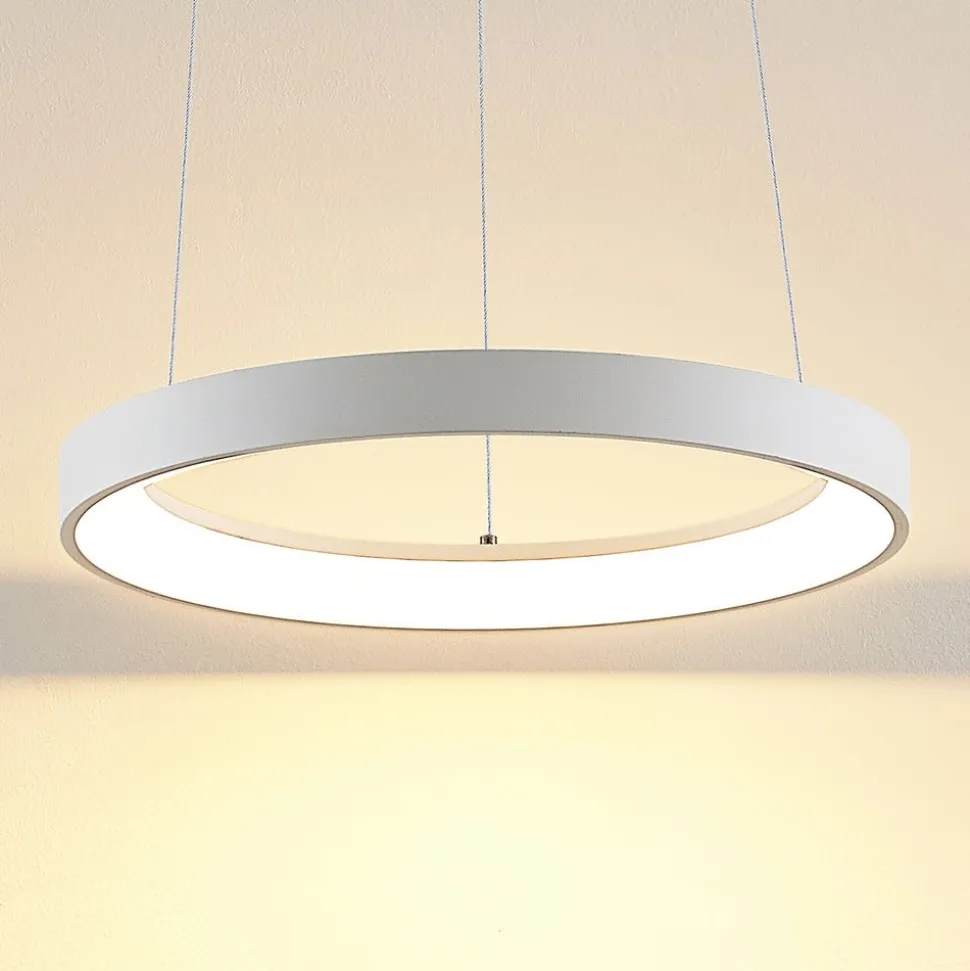 Arcchio LED-hængelampe Vivy, Ø 38 cm, hvid, metal