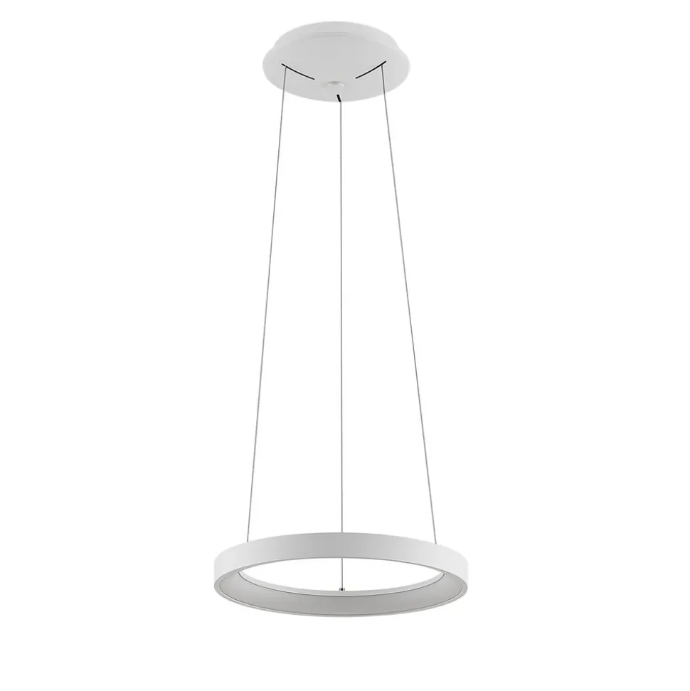 Arcchio LED-hængelampe Vivy, Ø 38 cm, hvid, metal