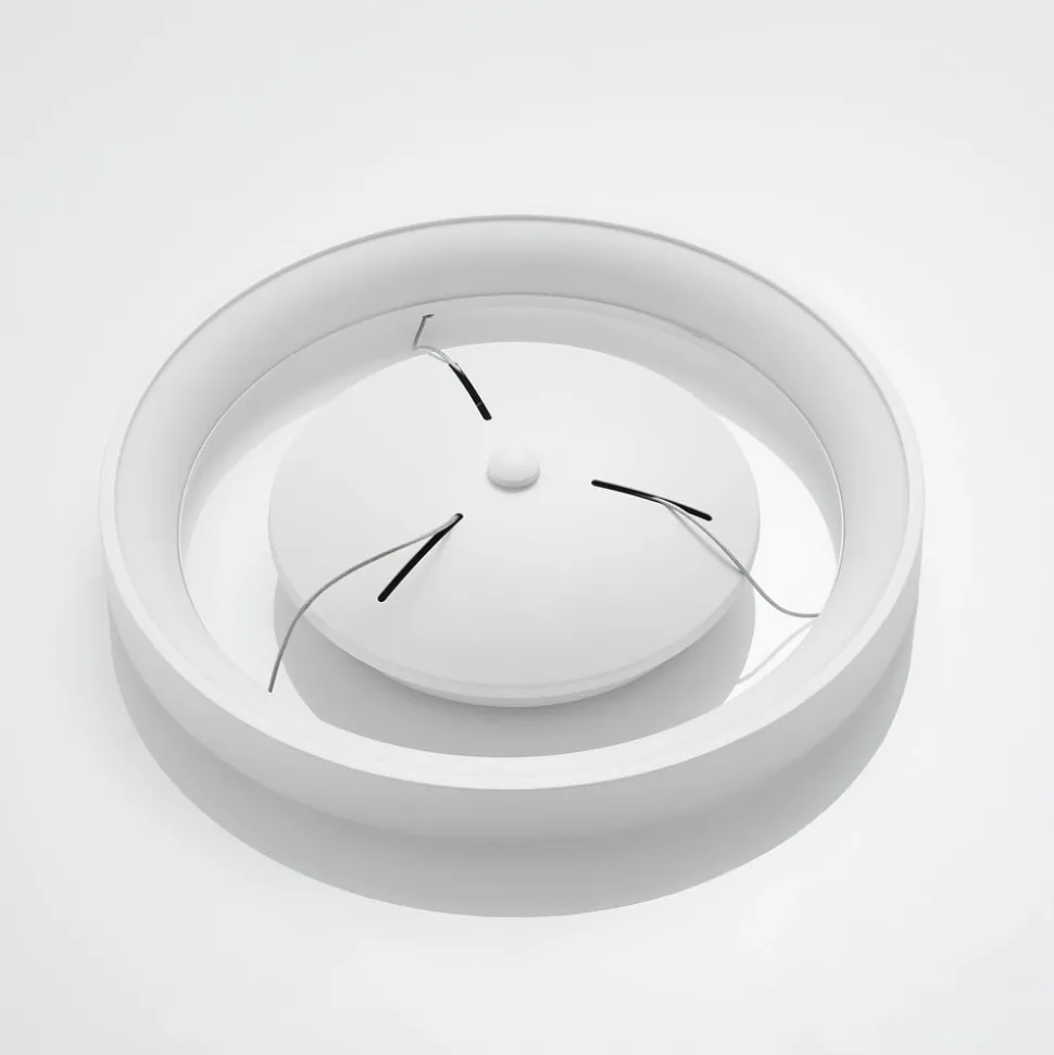 Arcchio LED-hængelampe Vivy, Ø 38 cm, hvid, metal