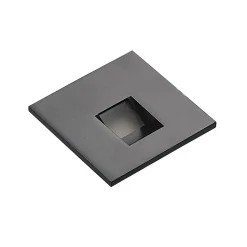 Arcchio LED-indbygningslampe Vexi, 7,5 cm x 7,5 cm, sort, CCT