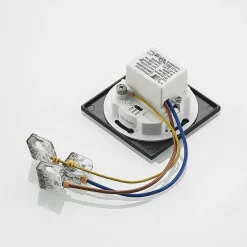 Arcchio LED-indbygningslampe Vexi, 7,5 cm x 7,5 cm, sort, CCT