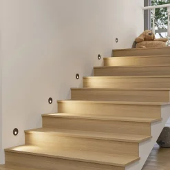 Arcchio LED-indbygningslampe Vexi, Ø 7,5 cm, sort, aluminium, CCT