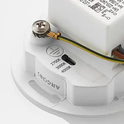 Arcchio LED-indbygningslampe Vexi, Ø 7,5 cm, sort, aluminium, CCT