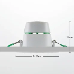 Arcchio LED-indbygningslampe Katerin, 10 cm, hvid, drejelig