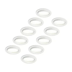 Arcchio LED-indbygningslampe Katerin, hvid, drejelig, sæt med 10 stk