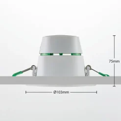 Arcchio LED-indbygningslampe Katerin, hvid, drejelig, 2-pak